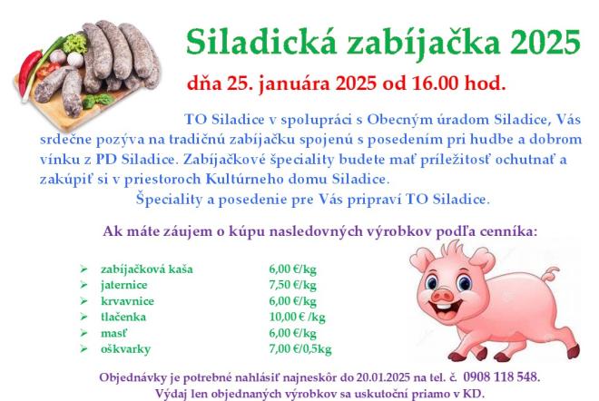 Siladická zabíjačka 2025